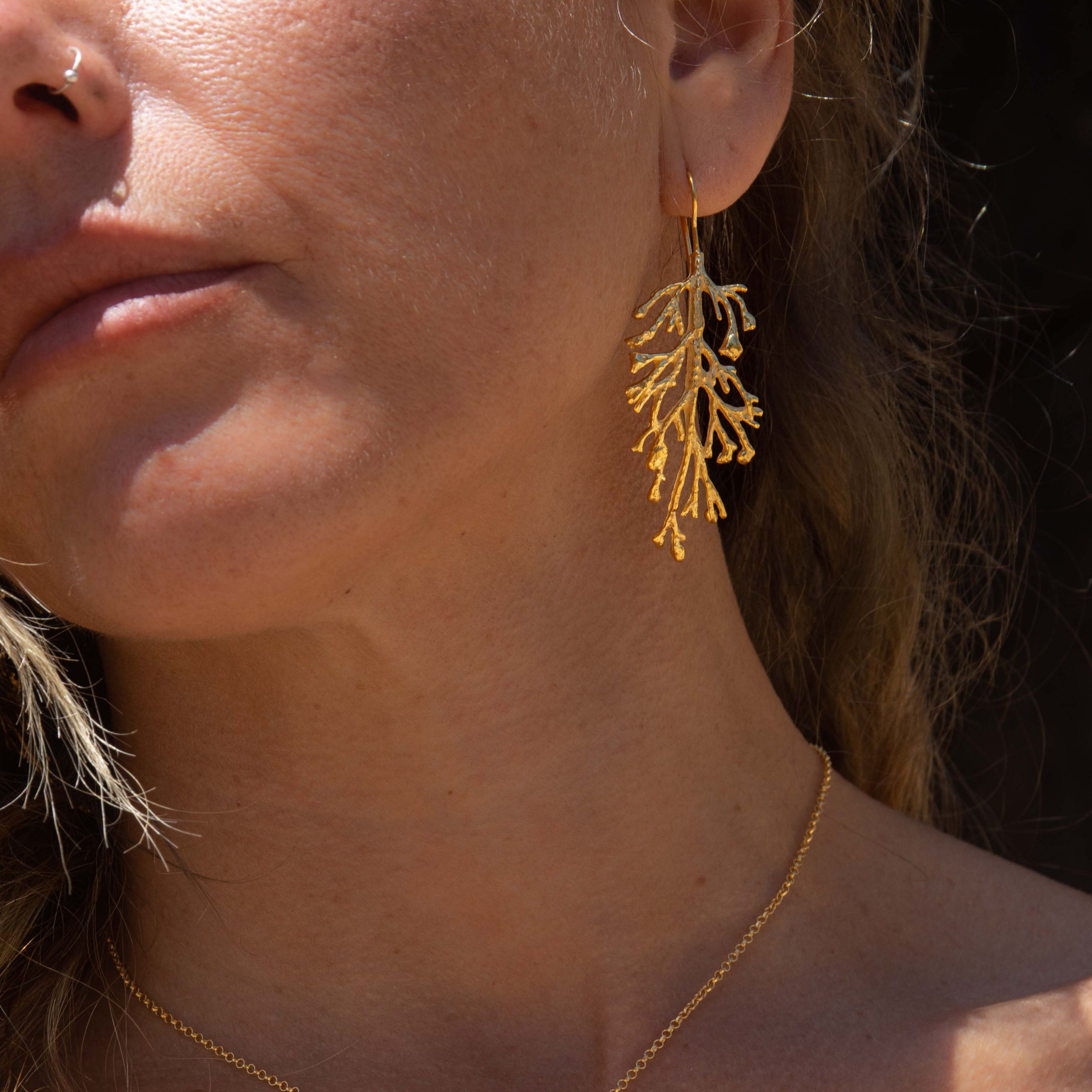 DSC_3171 pendientes plata baño de oro coral modelo