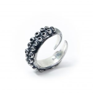 Anillo pata de pulpo plata