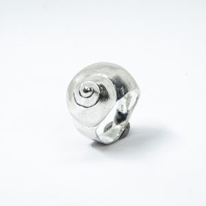 Anillo caracol mediano plata